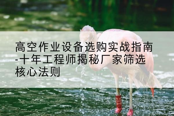 龙圩剪叉式升降机厂家-高空作业设备选购实战指南-十年工程师揭秘厂家筛选核心法则