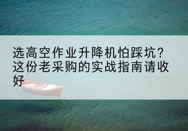 龙圩高空作业升降机厂家推荐-选高空作业升降机怕踩坑？这份老采购的实战指南请收好